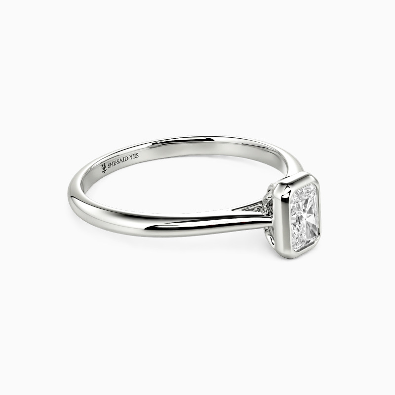 "The Affection Song" 0.4ct Radiant Cut Solitaire Engagement Ring