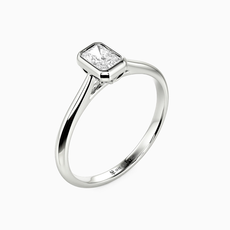 "The Affection Song" 0.4ct Radiant Cut Solitaire Engagement Ring