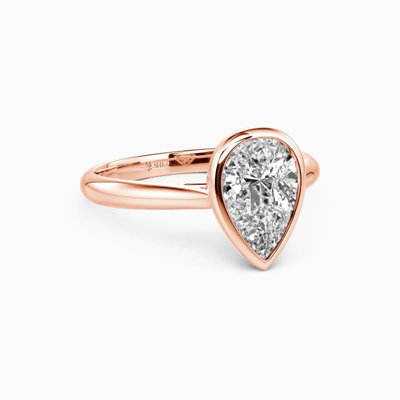 "Love Longing" Pear Cut Solitaire Engagement Ring