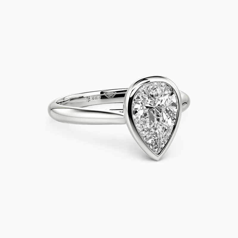"Love Longing" Pear Cut Solitaire Engagement Ring