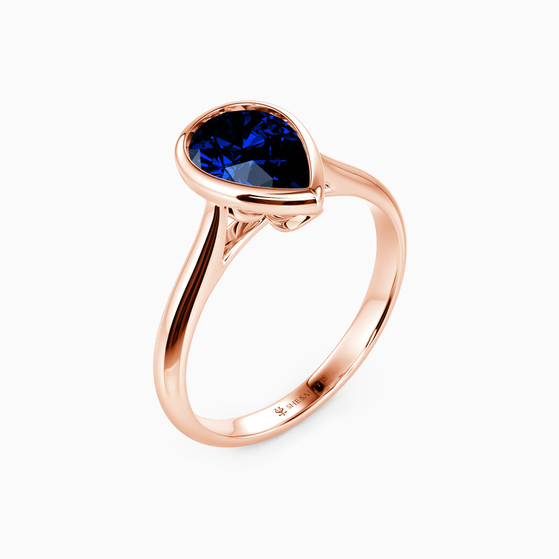 "Love Longing" Pear Cut Solitaire Engagement Ring