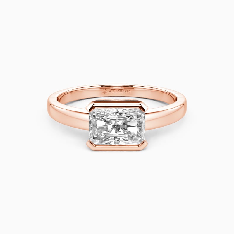 "Love And Adore" Radiant Cut Solitaire Engagement Ring