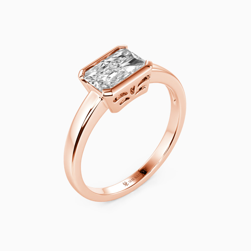 "Love And Adore" Emerald Cut Solitaire Engagement Ring