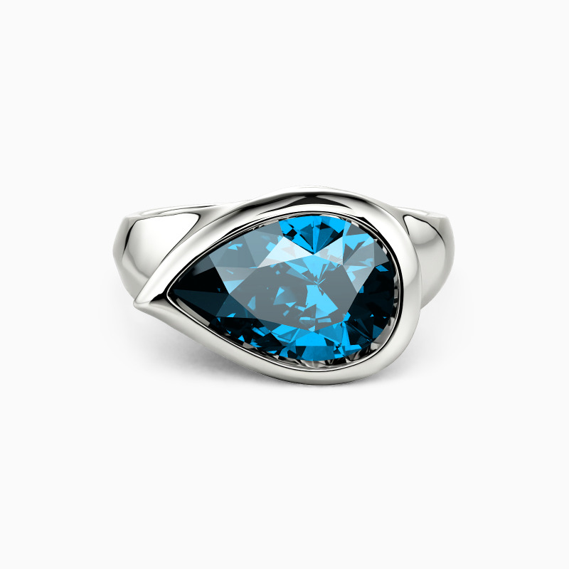 "Tears for Souls" Pear Cut Solitaire Engagement Ring