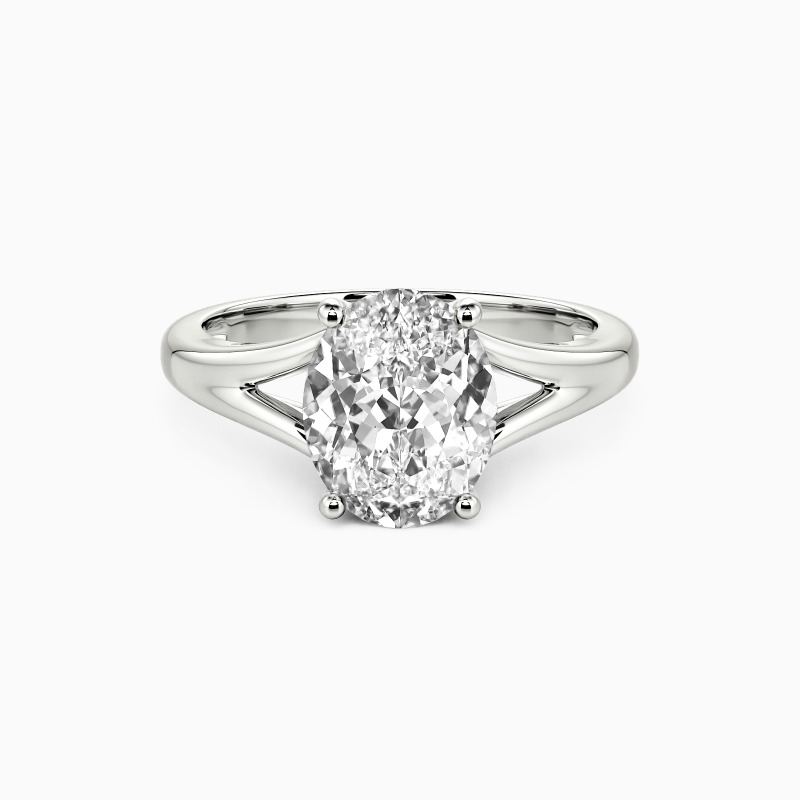 "The Bright Star" Oval Cut Solitaire Engagement Ring