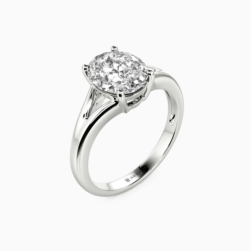 "The Bright Star" Oval Cut Solitaire Engagement Ring