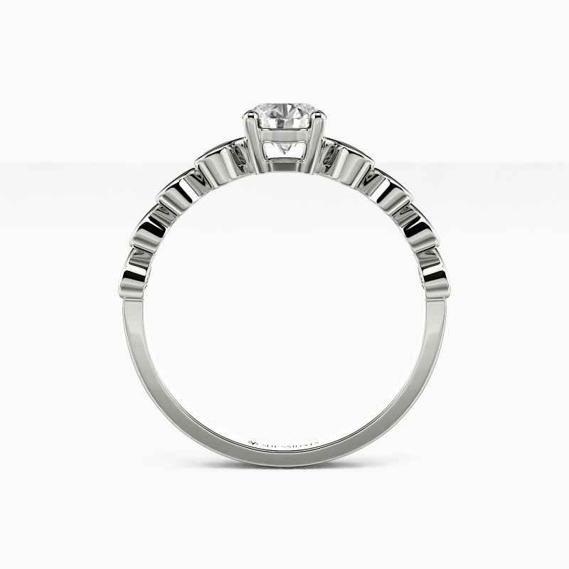 "The Reflection of My heart" Round Cut Solitaire Engagement Ring