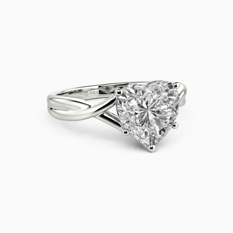"Whisper Of The Heart" Heart Cut Solitaire Engagement Ring