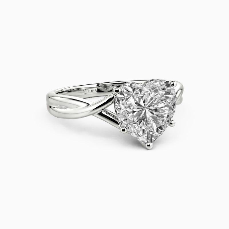 "Whisper Of The Heart" Heart Cut Solitaire Engagement Ring