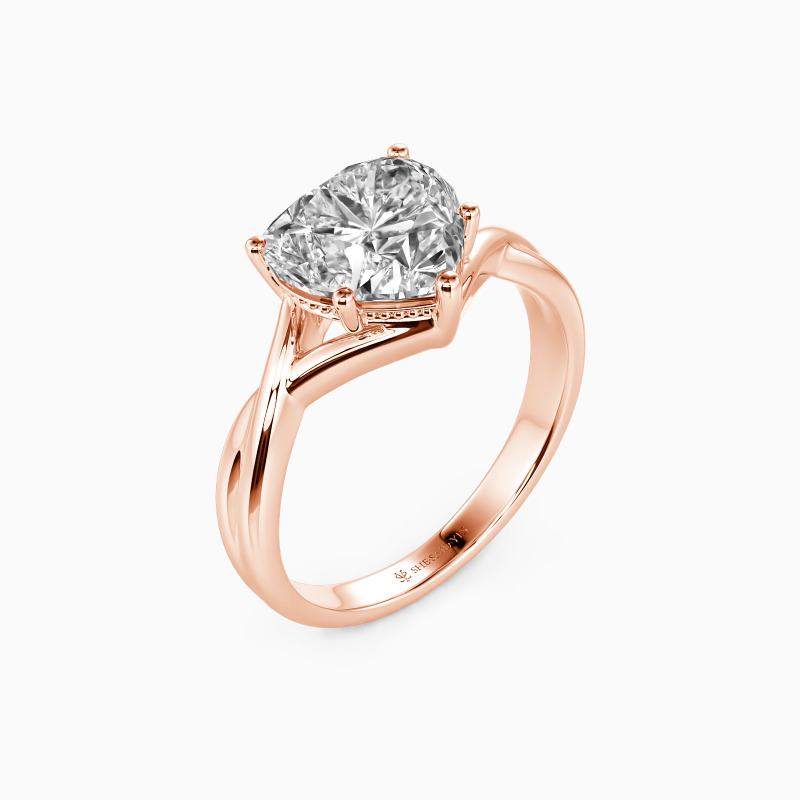 "Whisper Of The Heart" Heart Cut Solitaire Engagement Ring