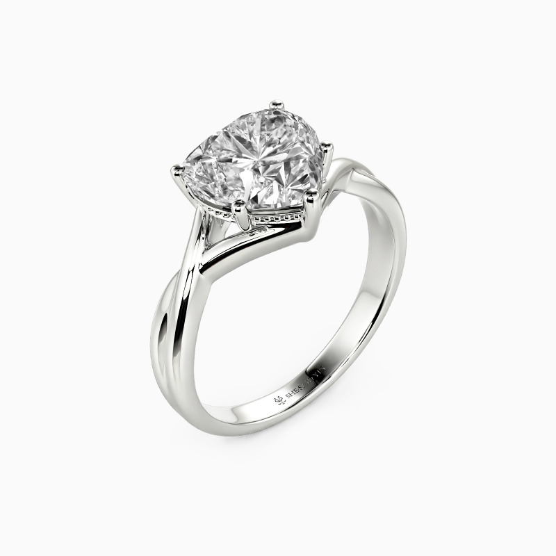 "Whisper Of The Heart" Heart Cut Solitaire Engagement Ring