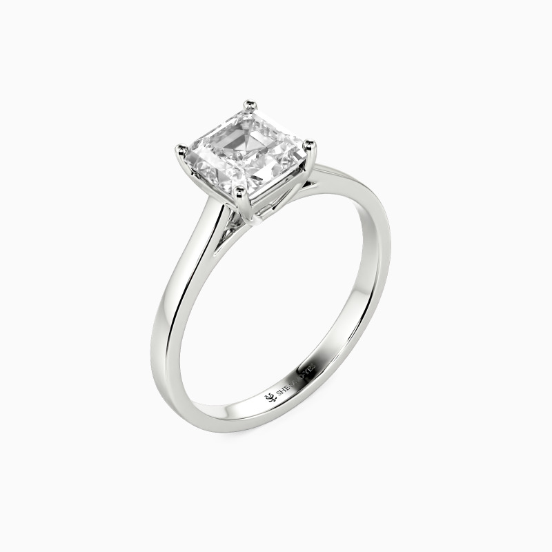 "Give You My All" 0.5ct Asscher Cut Solitaire Engagement Ring