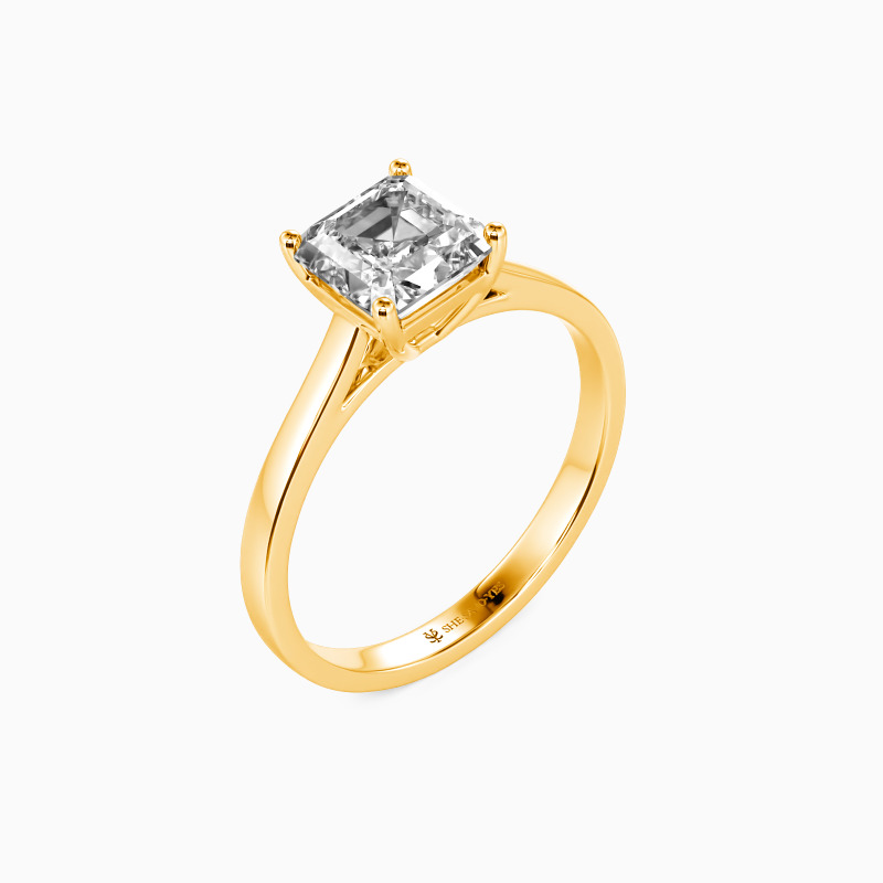 "Give You My All" Asscher Cut Solitaire Engagement Ring
