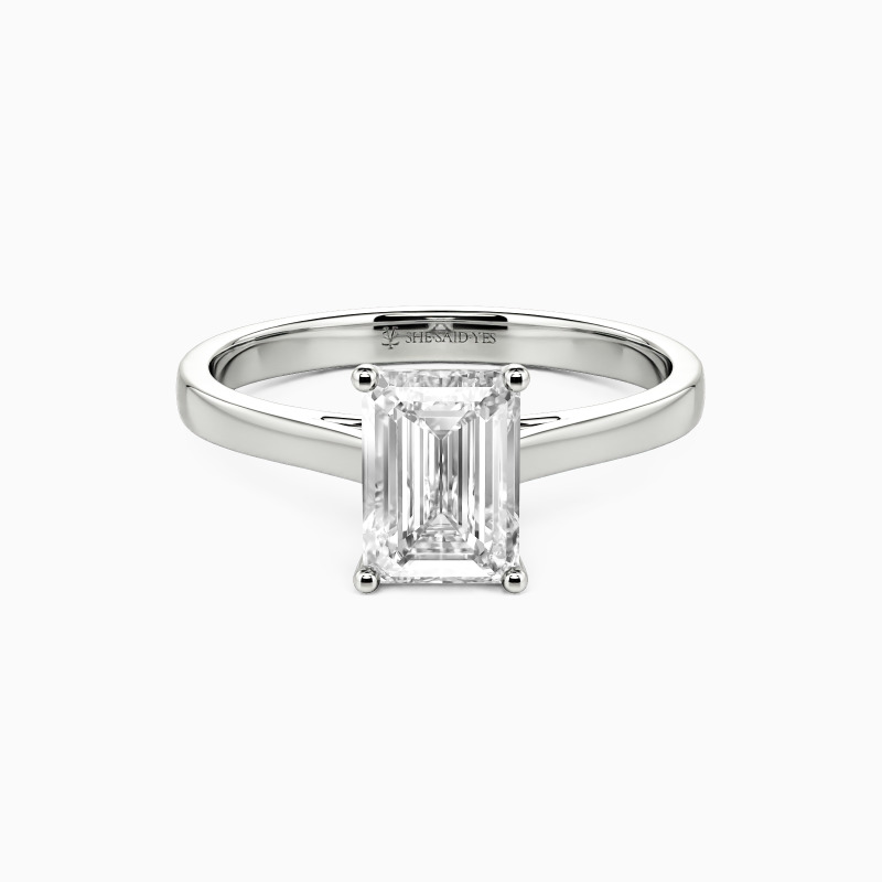 "Mein ganzes Sein" 0,8ct Smaragd-Schliff Solitärring