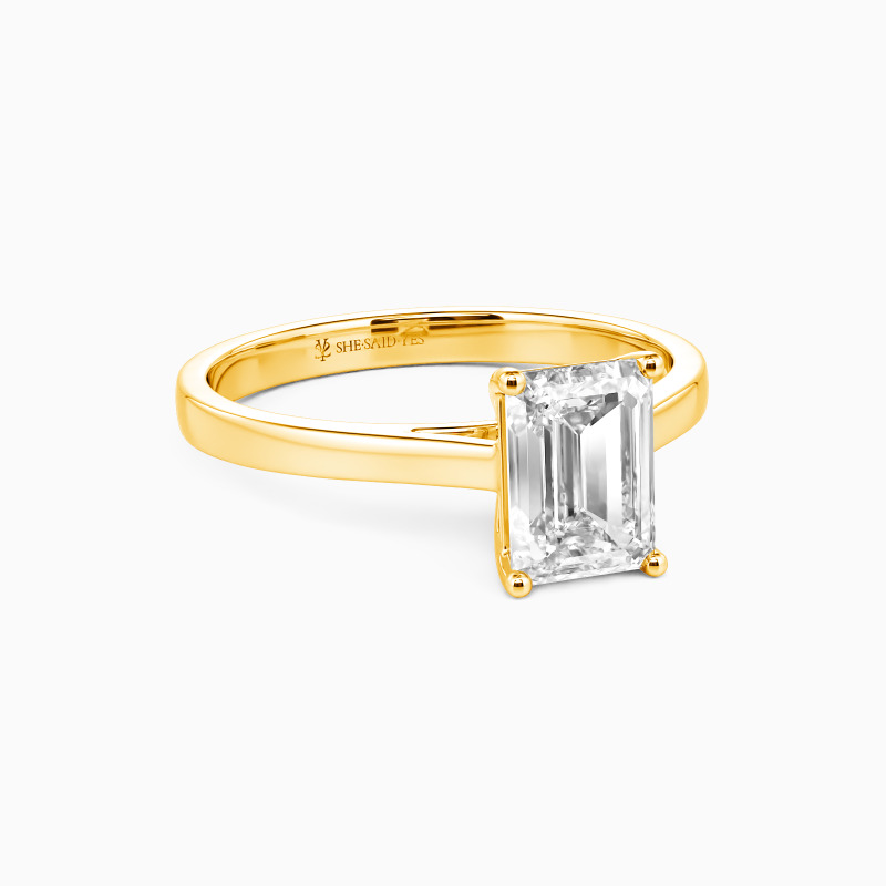 "Mein ganzes Sein" 2ct Smaragd-Schliff Solitärring