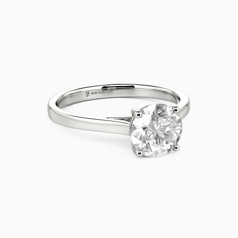 "Mein ganzes Sein" 0,8ct Rundschliff Solitärring