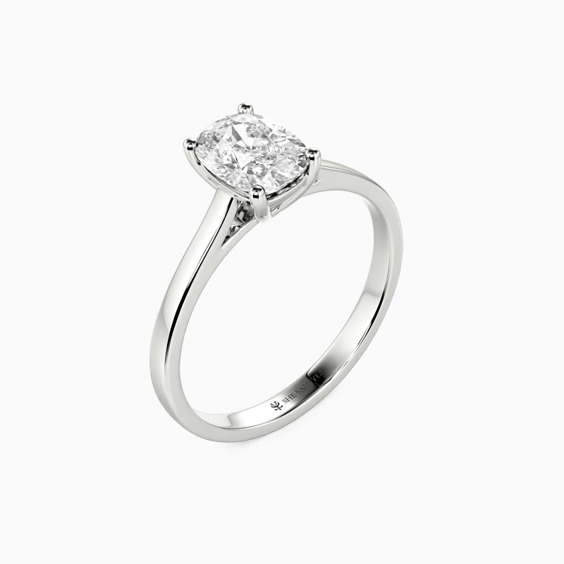 "Mein ganzes Sein" 0,8ct Langkissen-Solitärring