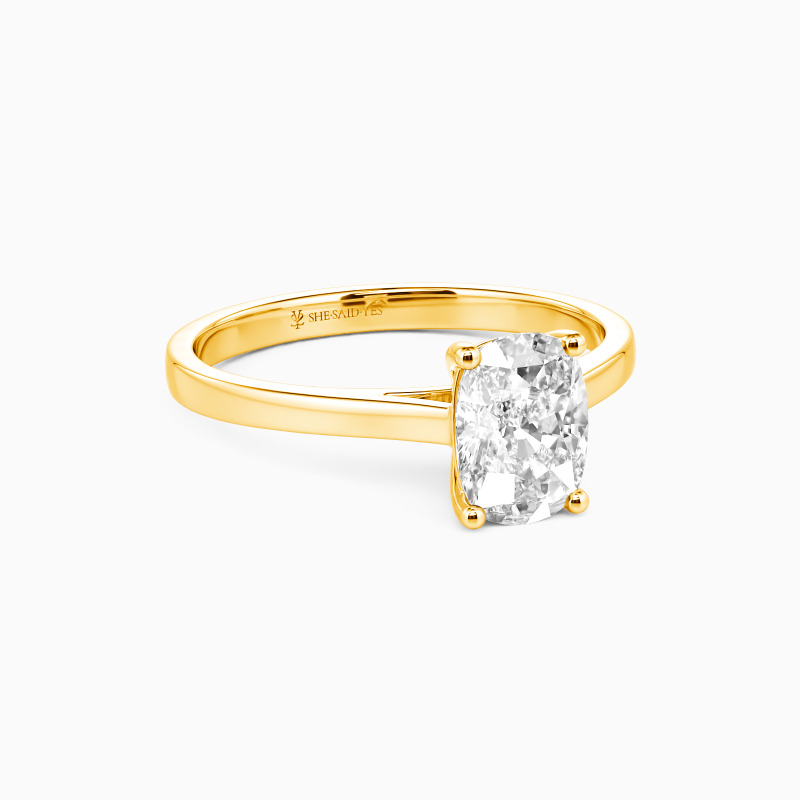 "Give You My All" 2ct Elongated Cushion Solitaire Engagement Ring