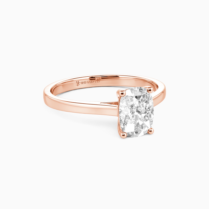 "Give You My All" 3ct Elongated Cushion Solitaire Engagement Ring