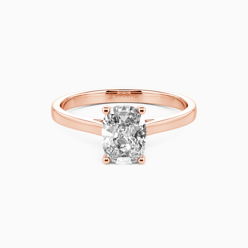 "Give You My All" Fat Oblong Solitaire Engagement Ring