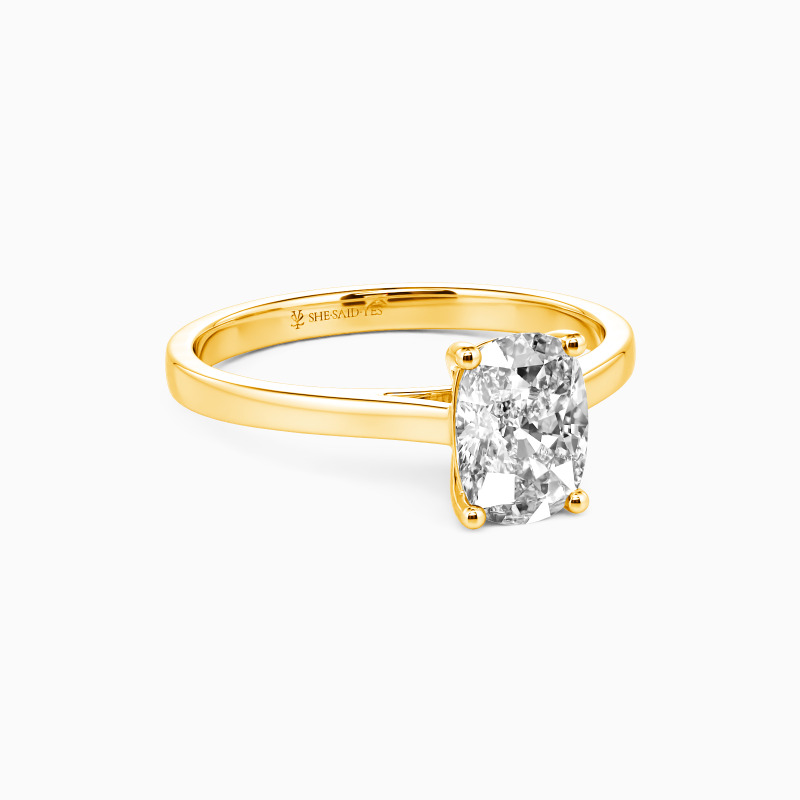 "Give You My All" Fat Oblong Solitaire Engagement Ring