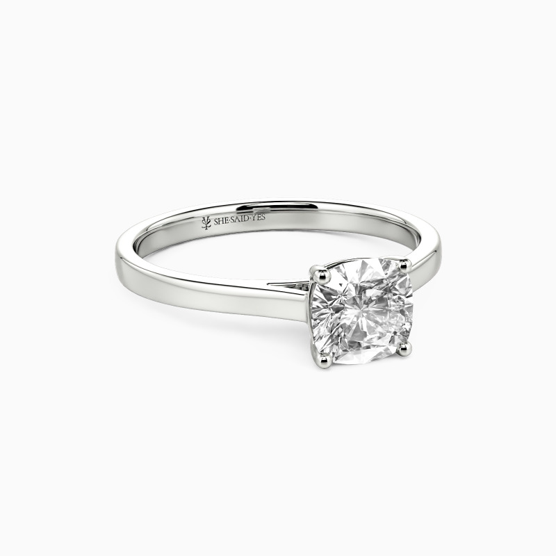 "Give You My All" Cushion Cut Solitaire Engagement Ring
