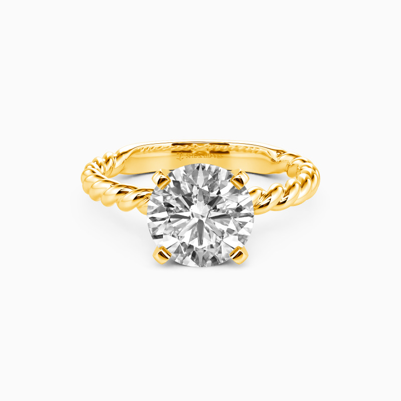 "Ethereal Love Song" Round Cut Solitaire Engagement Ring