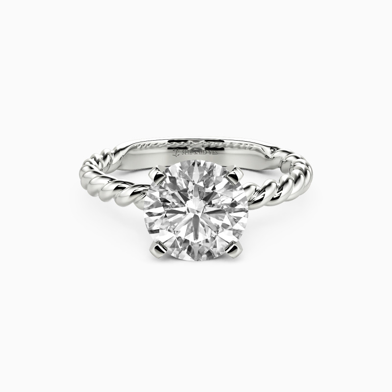 "Ethereal Love Song" Round Cut Solitaire Engagement Ring