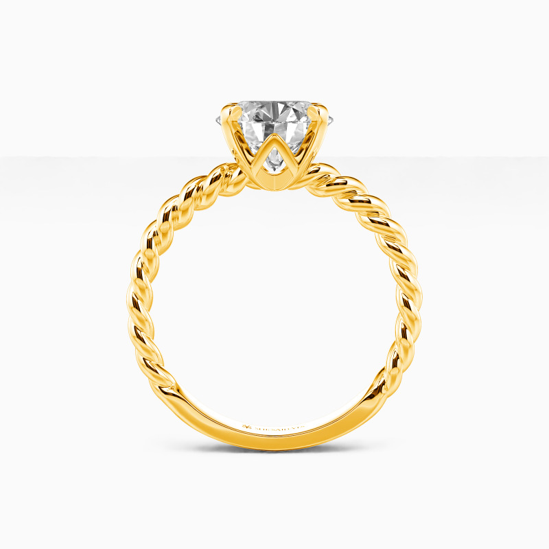 "Ethereal Love Song" Round Cut Solitaire Engagement Ring