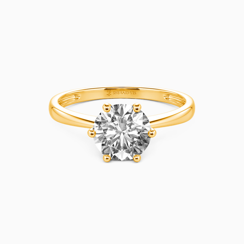 "You Mean The World To Me" Round Cut Solitaire Engagement Ring