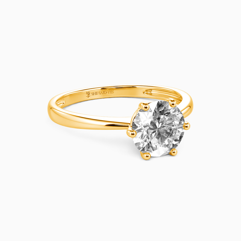 "You Mean The World To Me" Round Cut Solitaire Engagement Ring