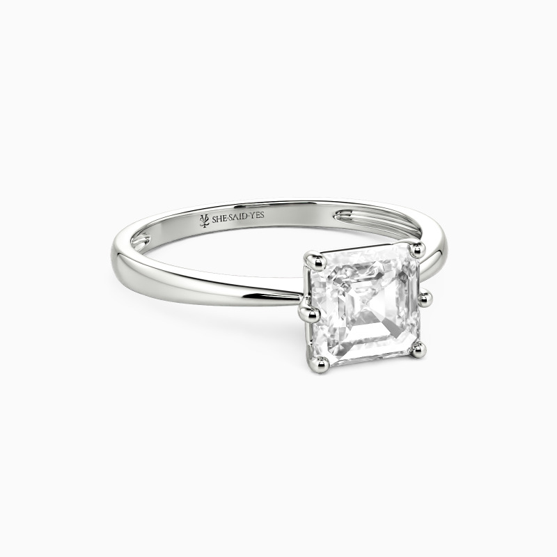 "Meine ganze Welt" 0,5ct Asscher-Schliff Solitär Verlobungsring