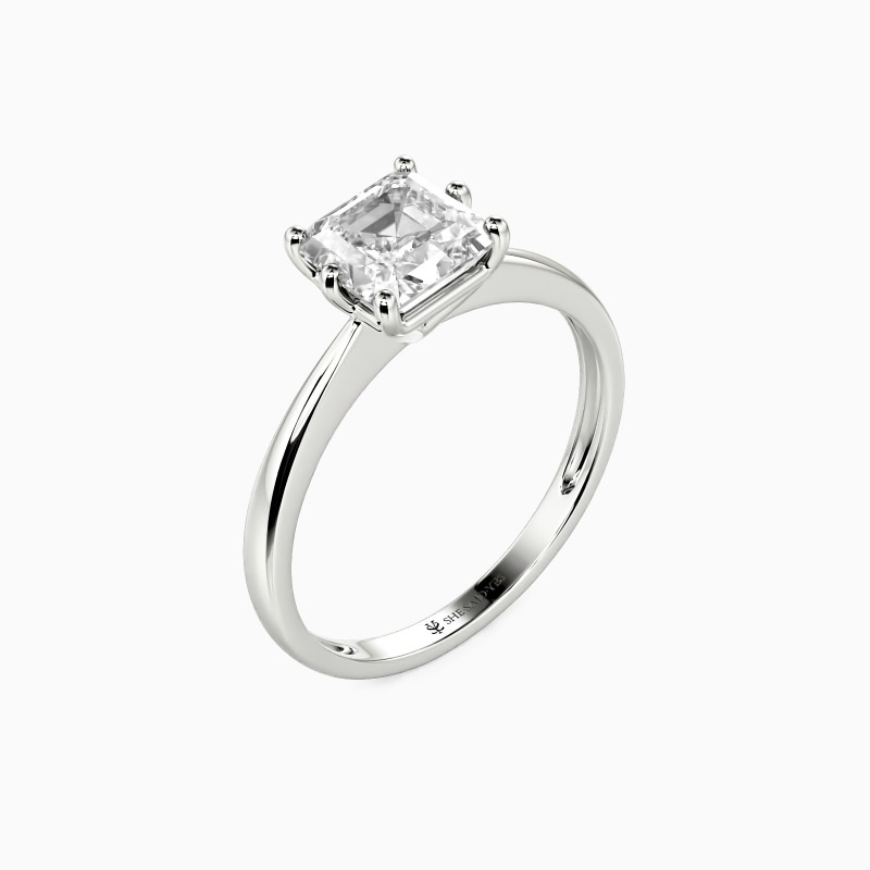 "You Mean The World To Me" 0.8ct Asscher Cut Solitaire Engagement Ring