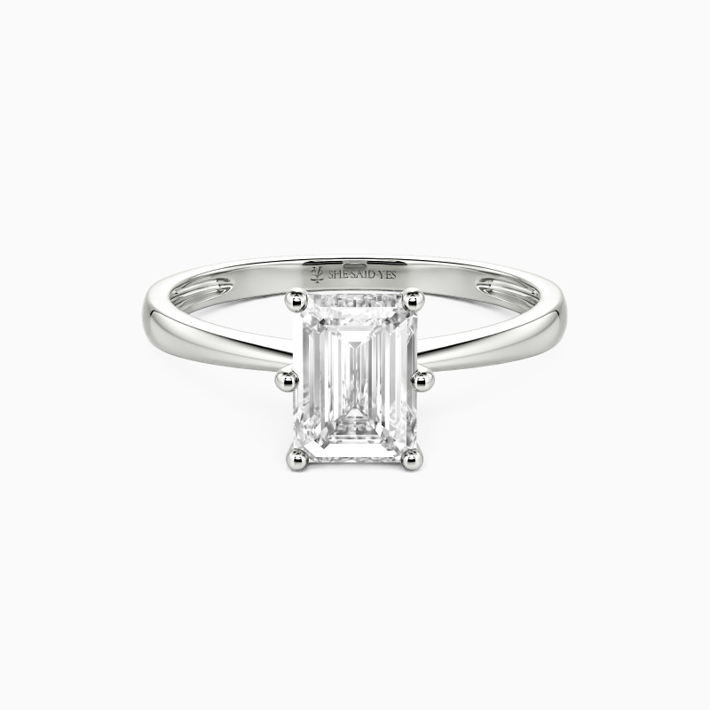 "You Mean The World To Me" 0.8ct Emerald Cut Solitaire Engagement Ring