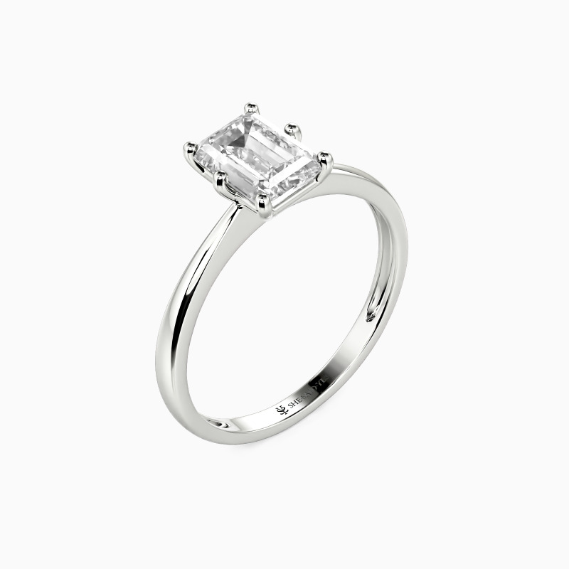 "You Mean The World To Me" 0.8ct Emerald Cut Solitaire Engagement Ring