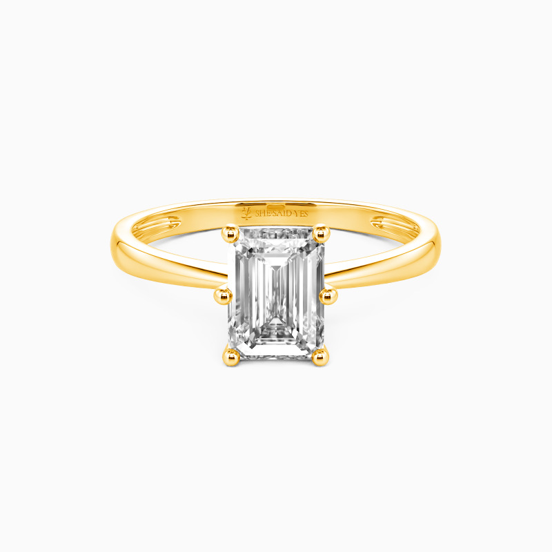 "You Mean The World To Me" Emerald Cut Solitaire Engagement Ring