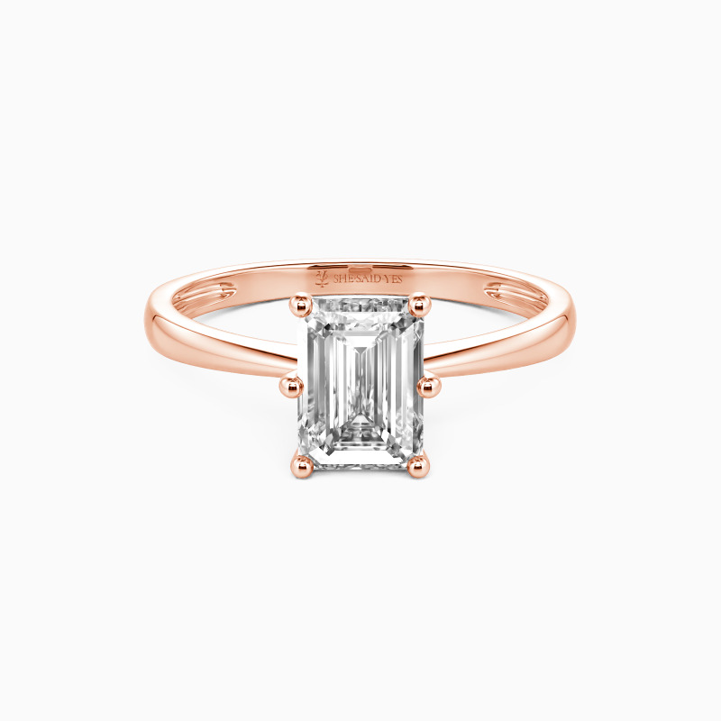 "You Mean the World to Me" 1ct Emerald Cut Solitaire Engagement Ring