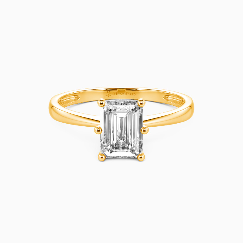 "You Mean The World To Me" Emerald Cut Solitaire Engagement Ring