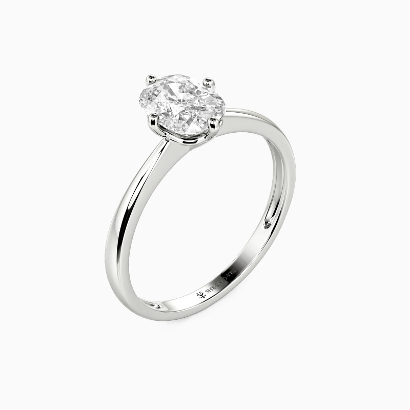 "Meine ganze Welt" 0,8ct Langkissen-Schliff Solitär Verlobungsring