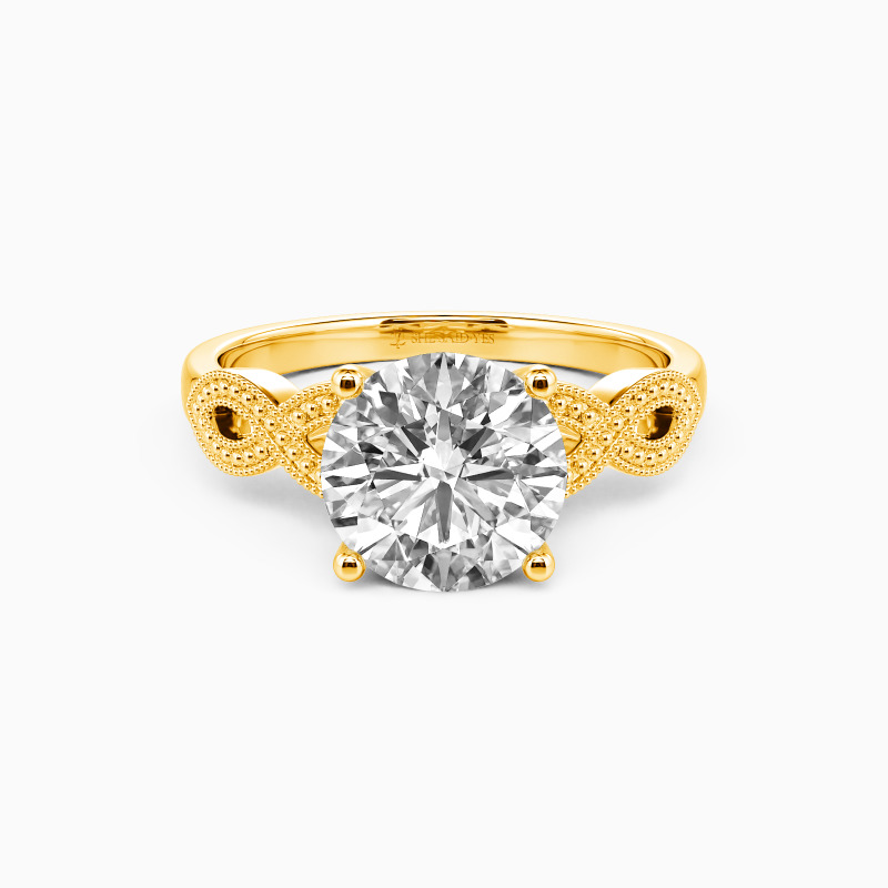 "The Meaning Of Love" Round Cut Solitaire Engagement Ring