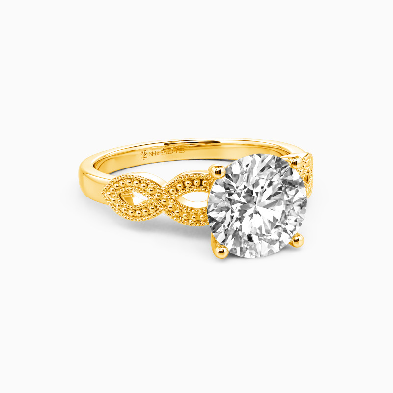 "The Meaning Of Love" Round Cut Solitaire Engagement Ring