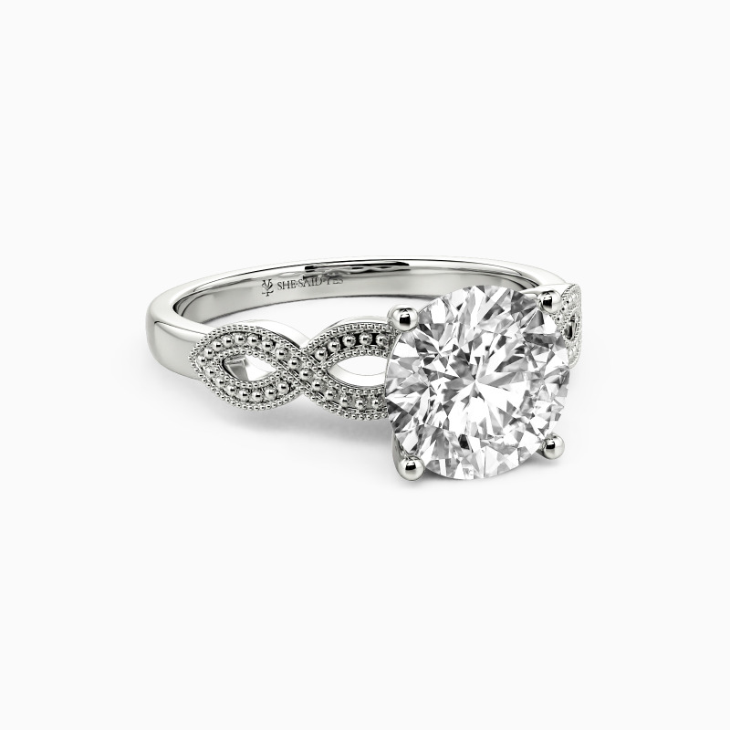 "The Meaning Of Love" Round Cut Solitaire Engagement Ring
