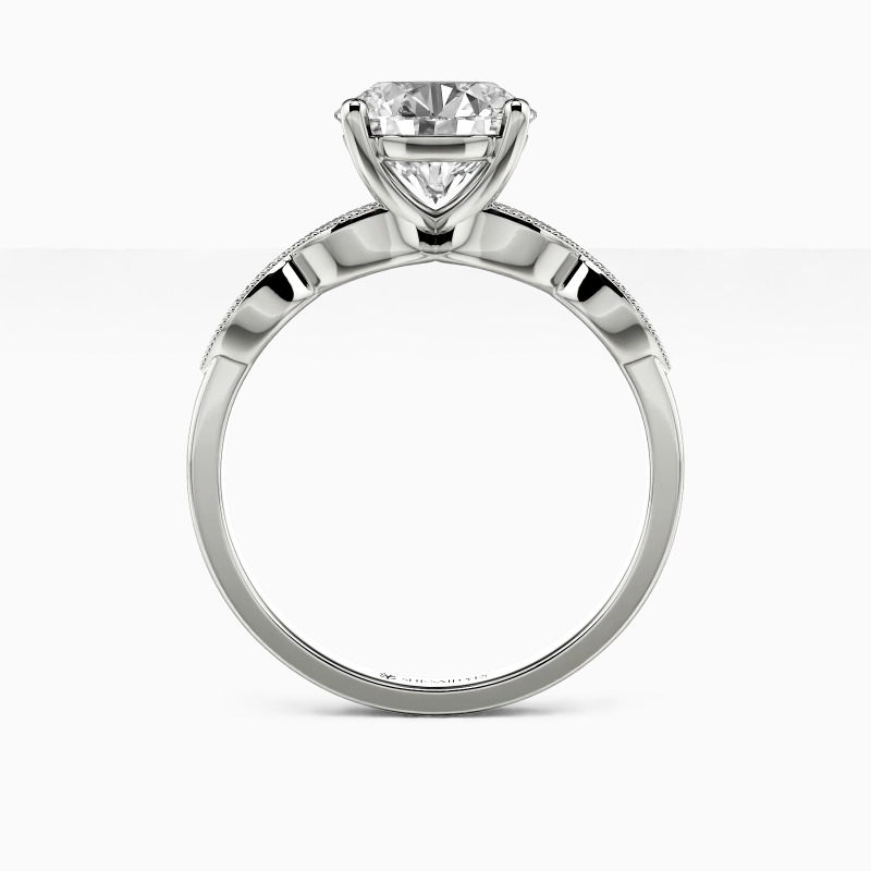 "The Meaning Of Love" Round Cut Solitaire Engagement Ring