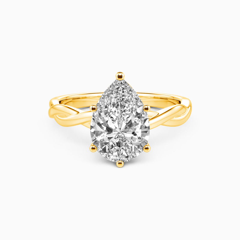 "Anything For Her" Pear Cut Solitaire Engagement Ring