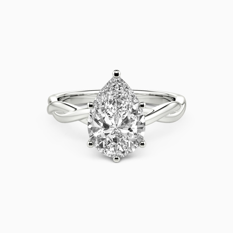 "Anything for Her" 2ct Pear Cut Solitaire Engagement Ring
