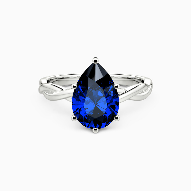 "Anything For Her" Pear Cut Solitaire Engagement Ring