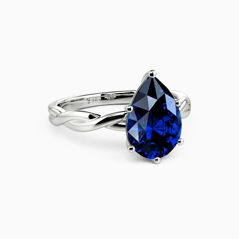 "Anything For Her" Pear Cut Solitaire Engagement Ring