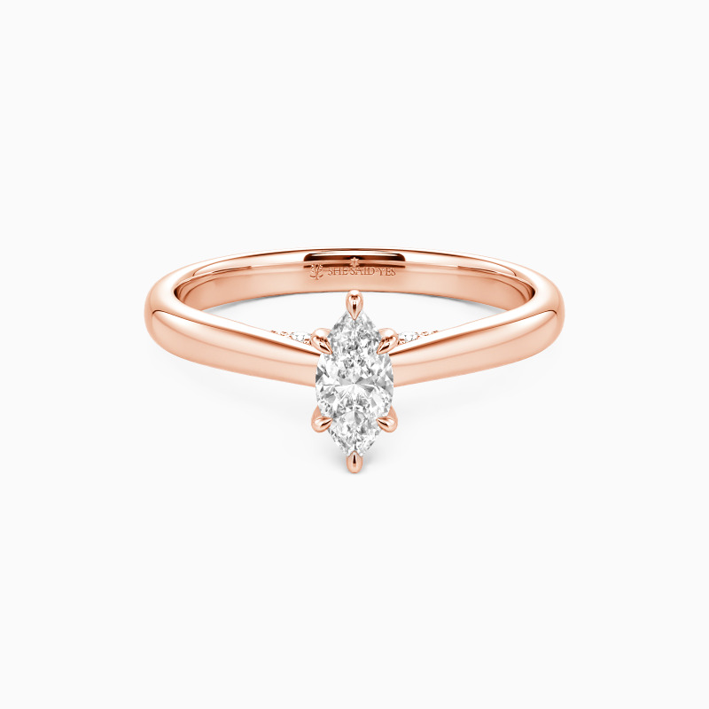 "Edge of Time" 1ct Marquise Cut Solitaire Engagement Ring