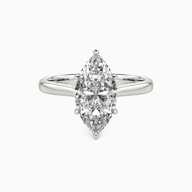 "Edge of Time" Marquise Cut Solitaire Engagement Ring