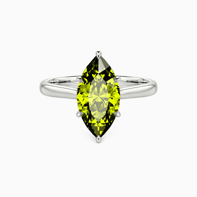 "Edge of Time" Marquise Cut Solitaire Engagement Ring